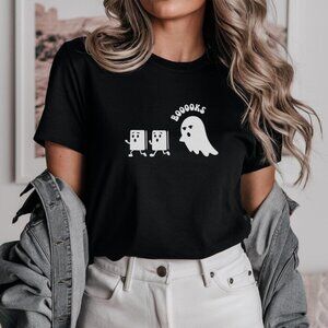 Ghost Reading Book Shirt, Book Shirt, Bookish Ghost Tee, Halloween Book Reader